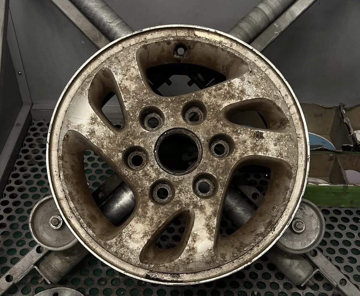 Before — Corroded & pitted → restored
